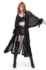 JONNY COTA OS OVERSIZE SHEER JACKET IN BLACK