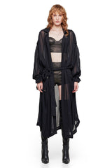 JONNY COTA OS OVERSIZE SHEER JACKET IN BLACK