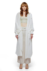 JONNY COTA OS OVERSIZE SHEER JACKET IN BONE