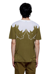 JONNY COTA RHINO T-SHIRT IN OLIVE