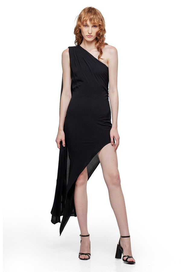 JONNY COTA SARI DRESS IN BLACK