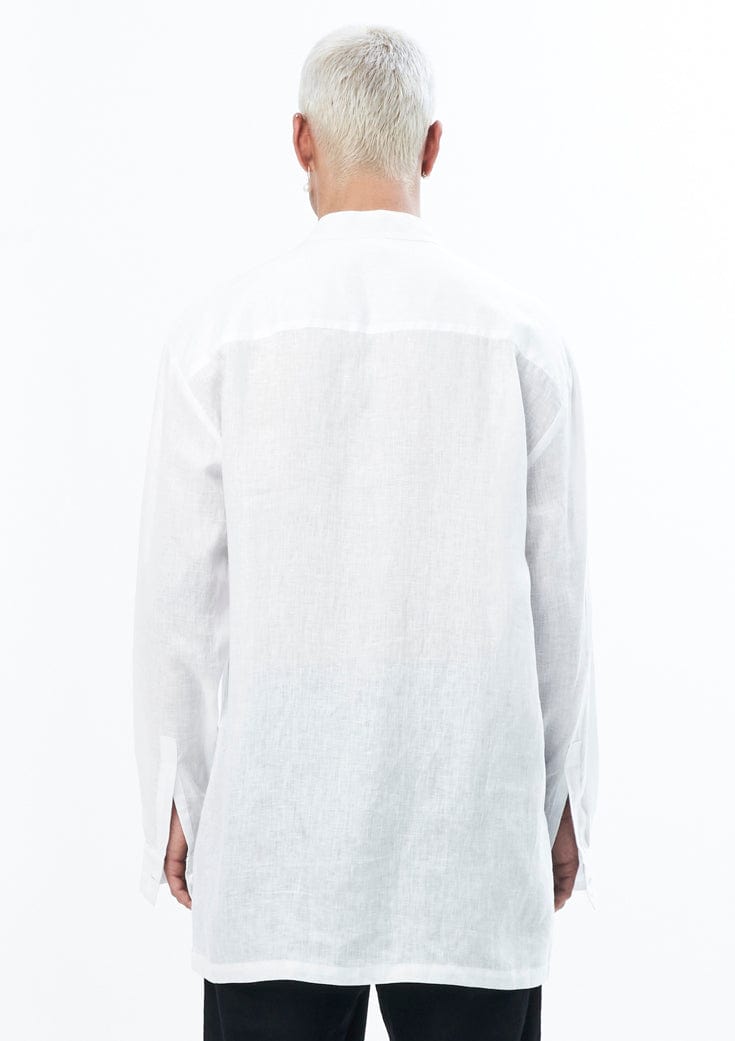 JONNY COTA Shirt OVERSIZE POCKET SHIRT IN WHITE