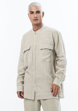 JONNY COTA Shirt TAN / S OVERSIZE POCKET SHIRT IN TAN