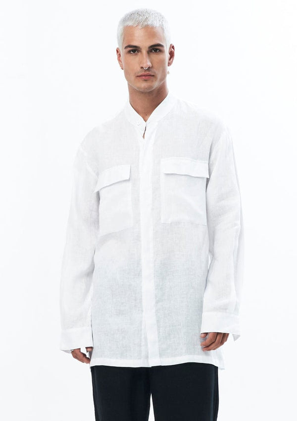 JONNY COTA Shirt WHITE / S OVERSIZE POCKET SHIRT IN WHITE