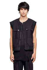 JONNY COTA SLEEVELESS JACKET IN BLACK