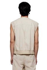 JONNY COTA SLEEVELESS JACKET IN BONE