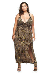 Jonny Cota Studio HARNESS DRESS IN LEOPARD