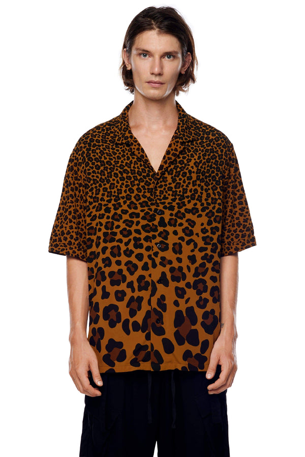 Jonny Cota Studio XS LEOPARD PRINT SHORT SLEEVE SHIRT