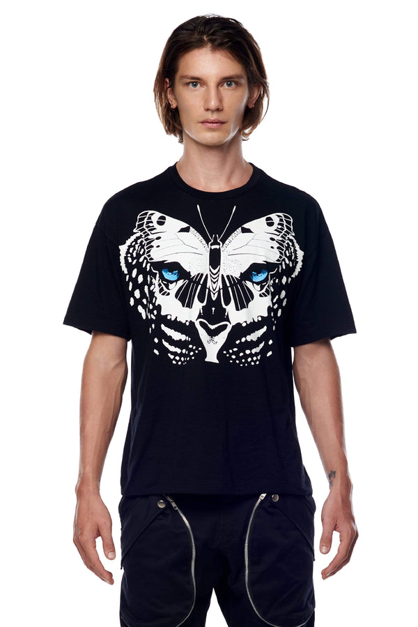 Jonny Cota Studio XS LEOPARD WINGS PRINT T-SHIRT