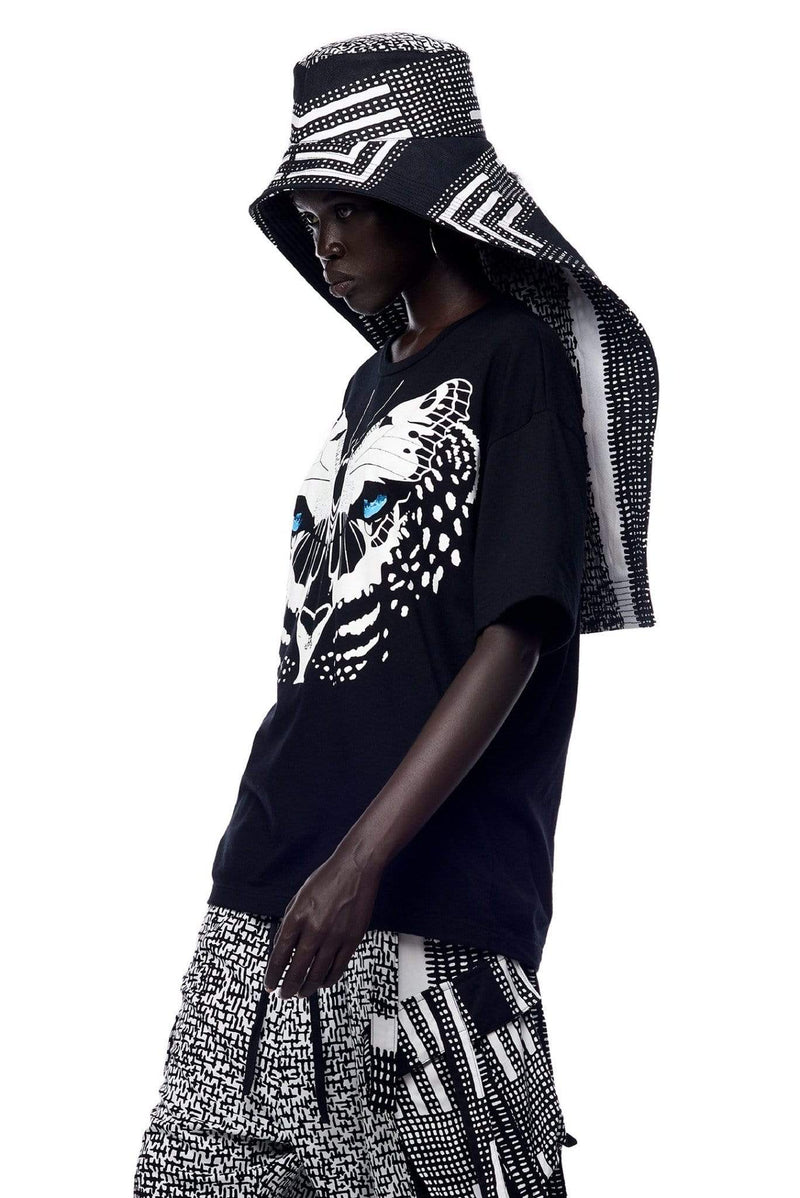 JONNY COTA VEILED BUCKET HAT IN SAHARA