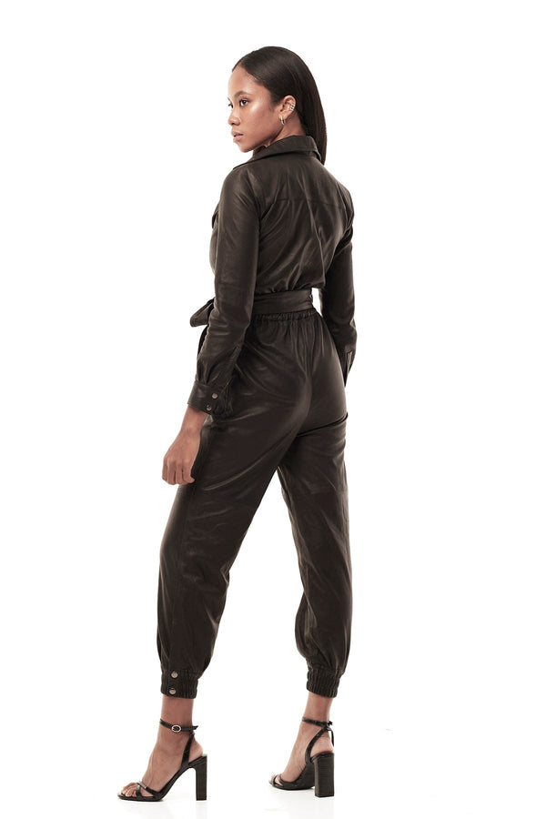 JONNY COTA women-bottoms MOTO JUMPSUIT IN LEATHER