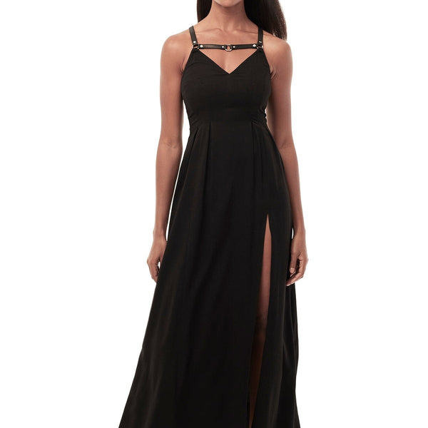 LONG HARNESS DRESS IN BLACK – JONNY COTA