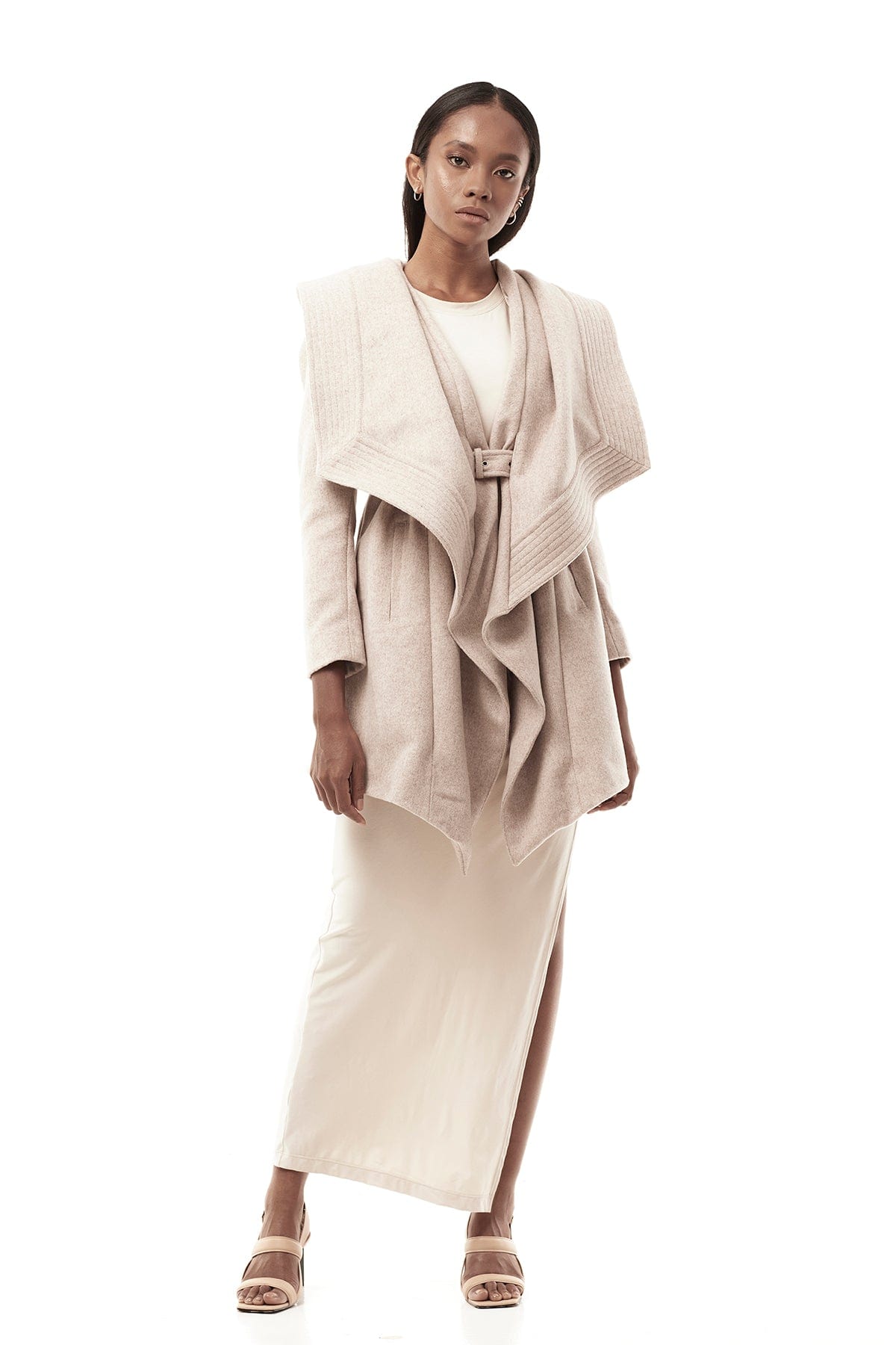 DRAPED HOOD COAT IN BONE – JONNY COTA DRAPED HOOD COAT IN BONE – JONNY COTA