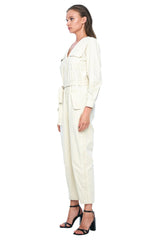 JONNY COTA womens-dresses SAHARA JUMPSUIT IN BEIGE