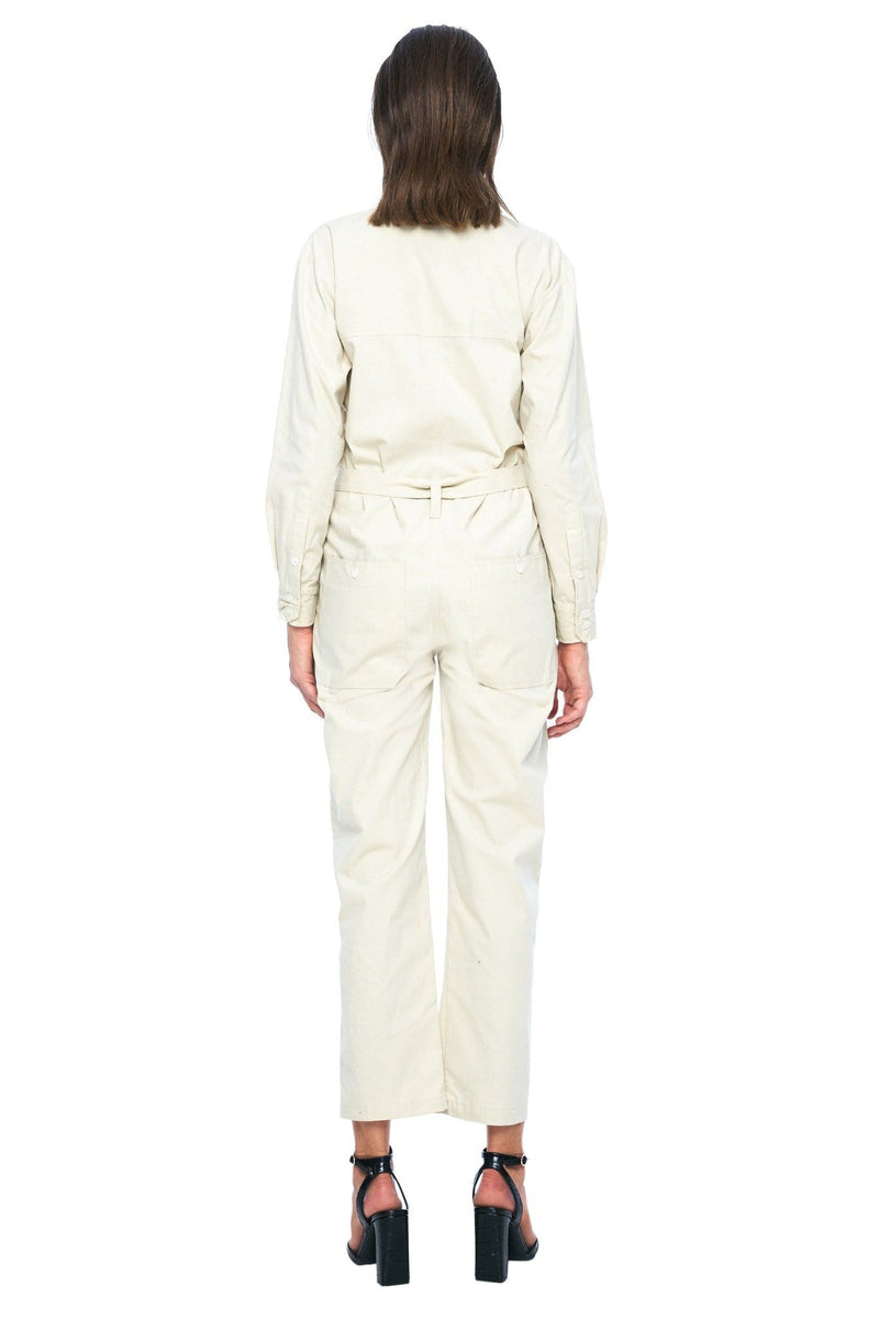 JONNY COTA womens-dresses SAHARA JUMPSUIT IN BEIGE