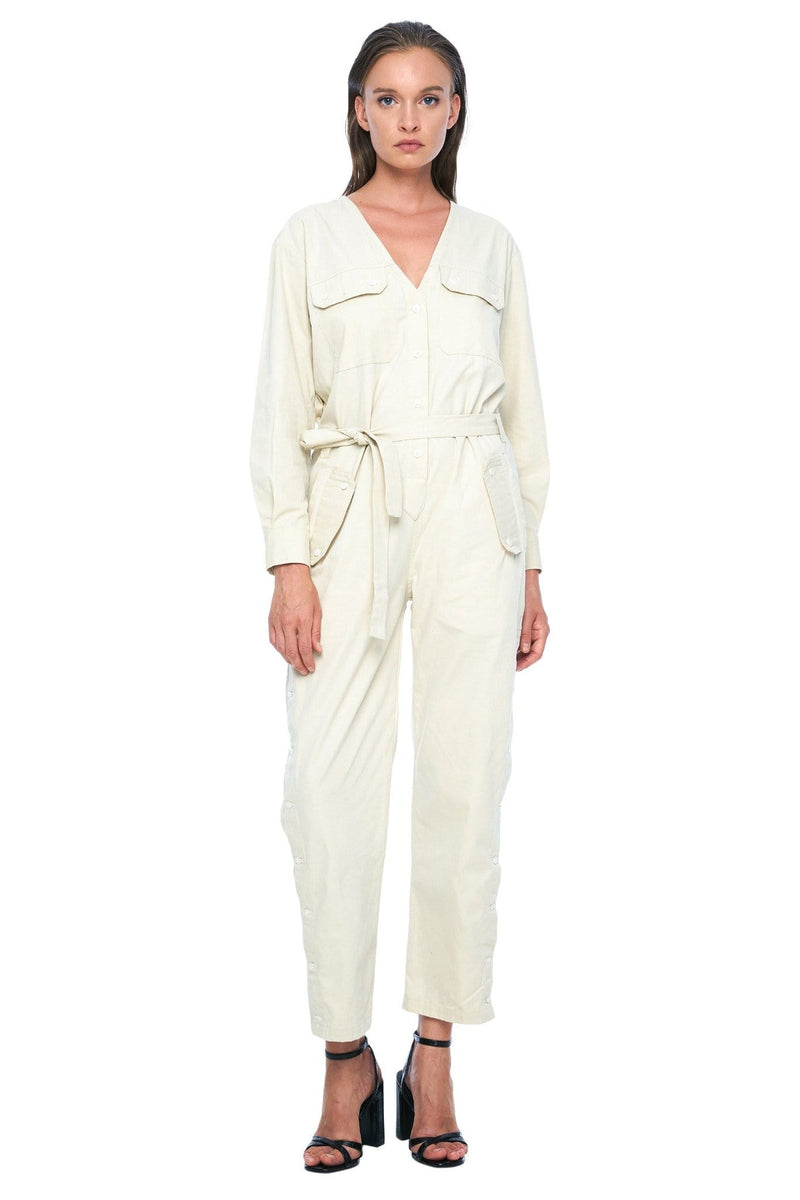 JONNY COTA womens-dresses SAHARA JUMPSUIT IN BEIGE