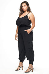 JONNY COTA womens-dresses SILVERLAKE JUMPSUIT IN BLACK
