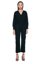 JONNY COTA womens-dresses XS / BLACK SAHARA JUMPSUIT IN BLACK