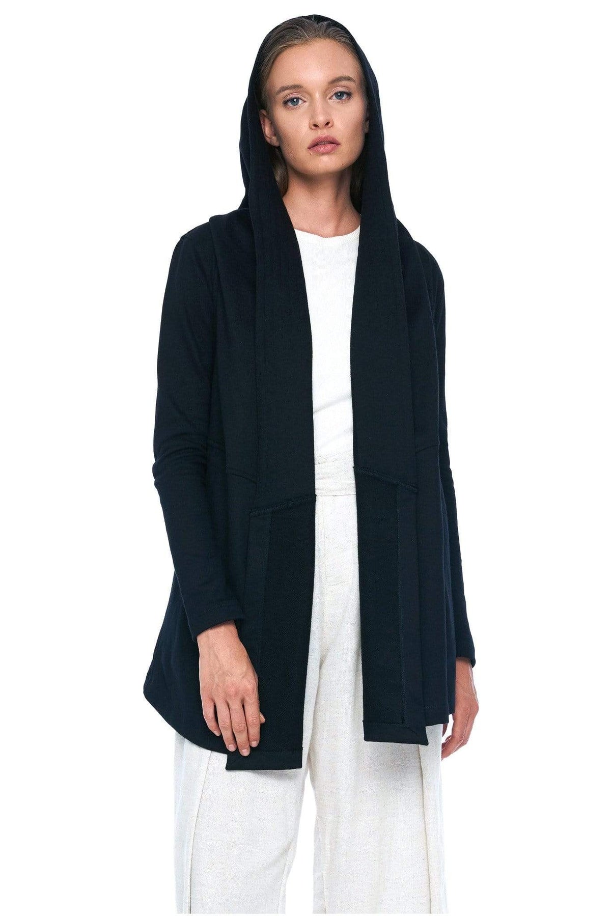 DRAPED HOODIE IN BLACK – JONNY COTA