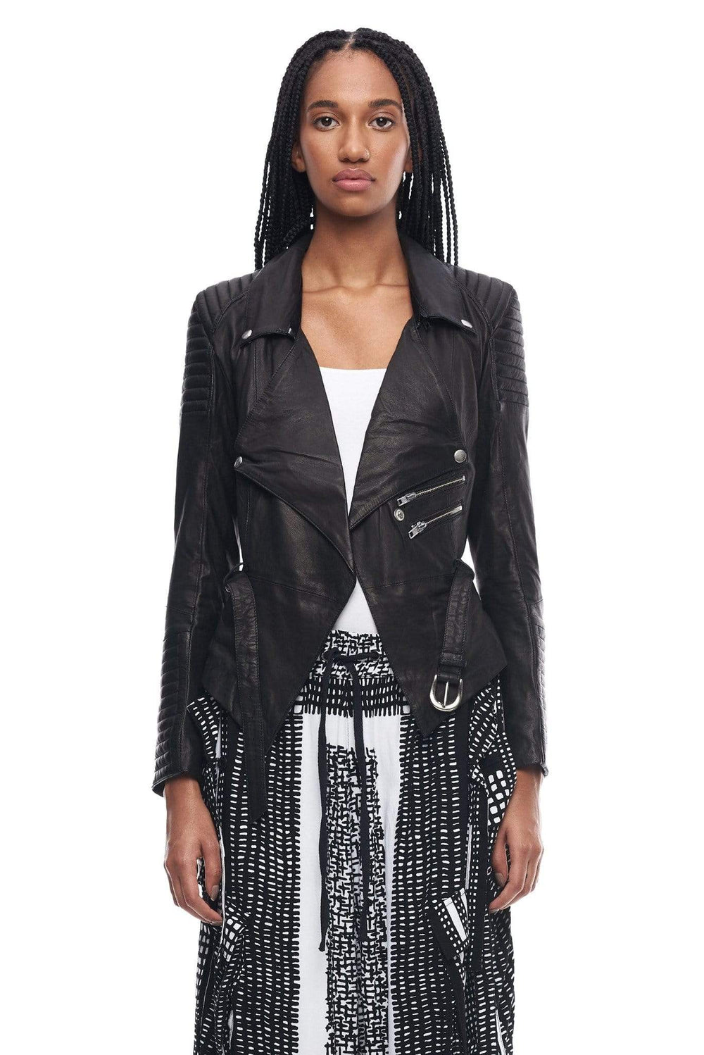 Draped moto jacket 2025