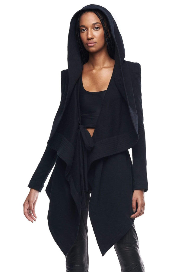 JONNY COTA womens-outerwear XS / BLACK ROYAL HOODIE