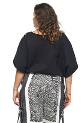 JONNY COTA WOMENS TOPS ATHLETIC CROP TOP IN BLACK