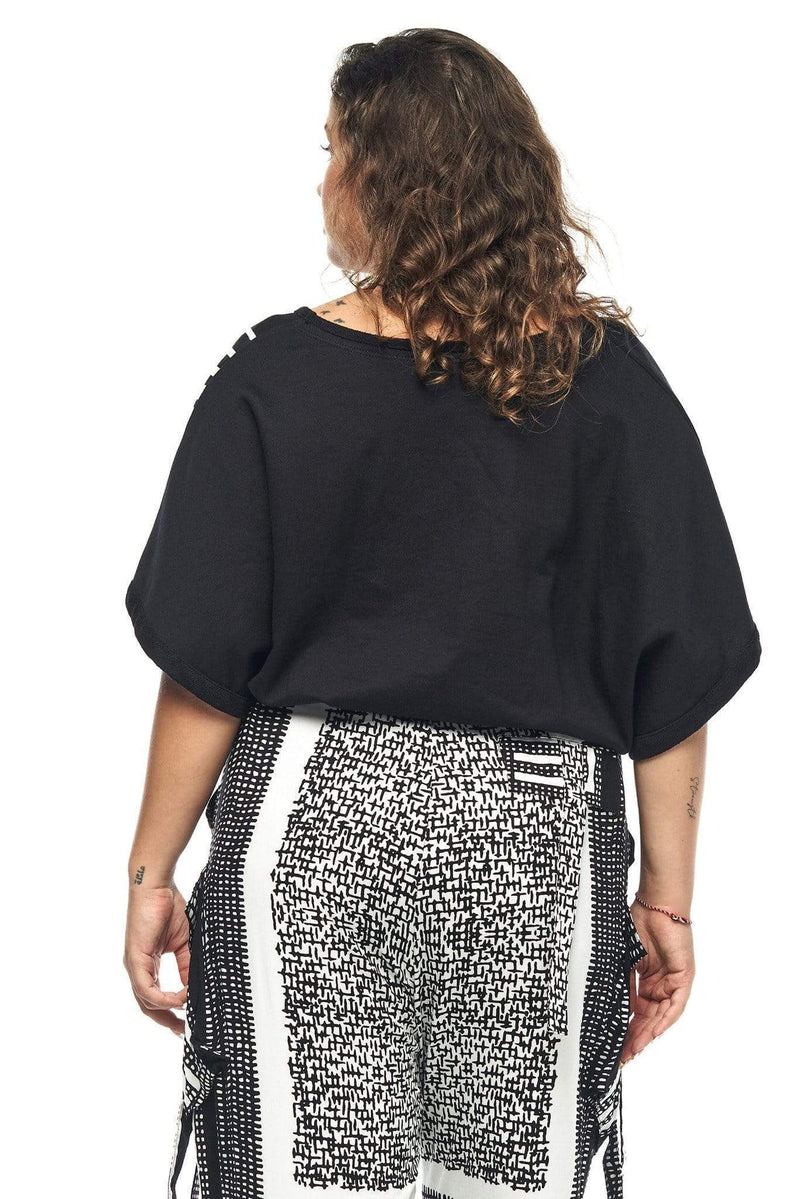JONNY COTA WOMENS TOPS ATHLETIC CROP TOP IN BLACK