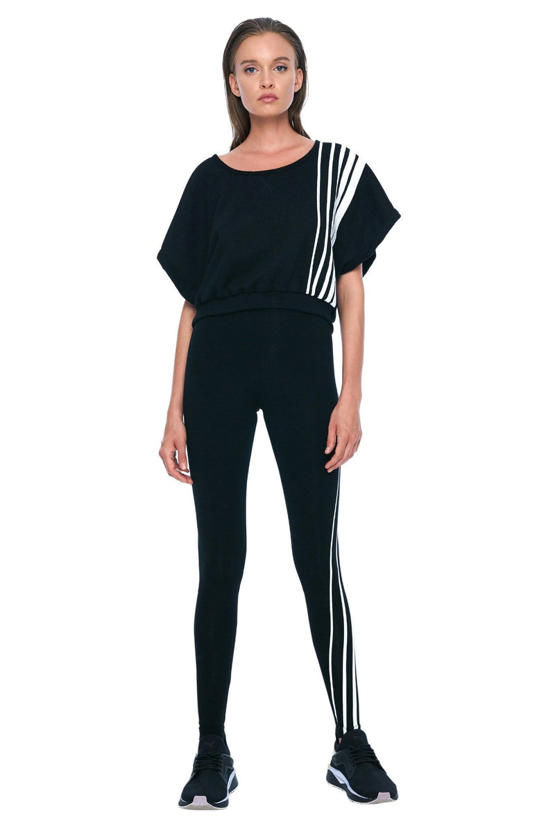JONNY COTA WOMENS TOPS ATHLETIC CROP TOP IN BLACK