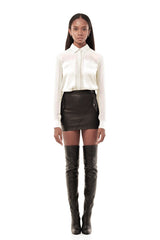 JONNY COTA womens-tops SHEER BLOUSE IN WHITE