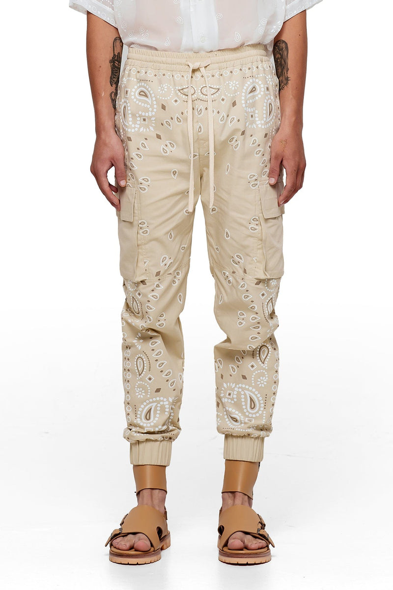 BANDANA CARGO PANTS IN BONE – JONNY COTA