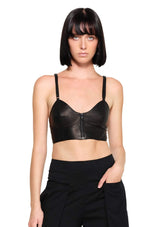 JONNY COTA XS / BLACK LEATHER BRA