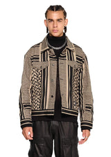 JONNY COTA XS / DESERT SCARF PRINTED DENIM JACKET IN DESERT