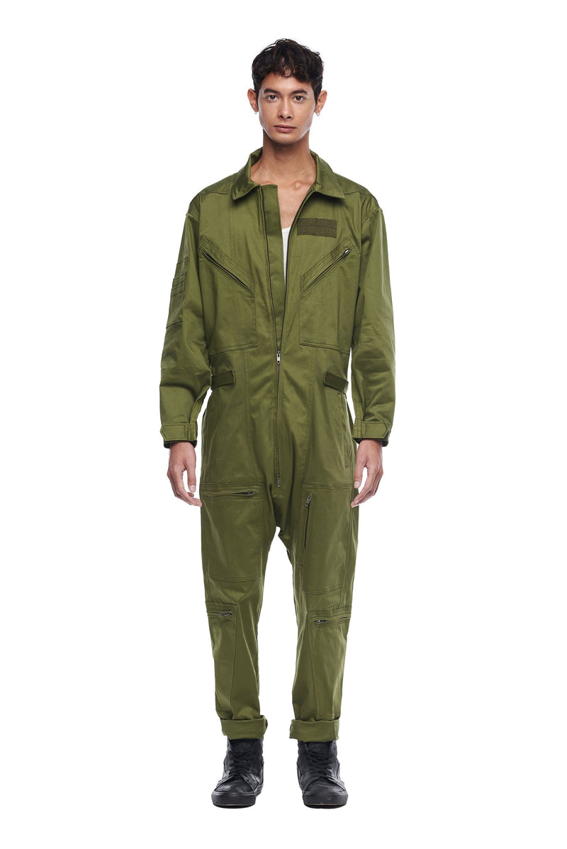 SKINGRAFT mens-bottoms S / Green MILITARY JUMPSUIT IN GREEN